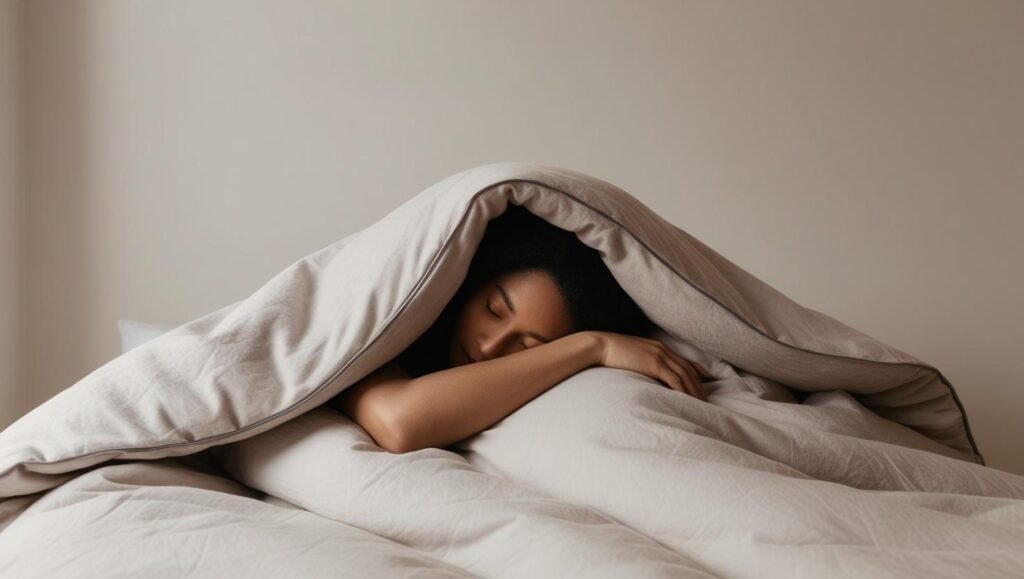 woman who is tired and does not want to get out of bed