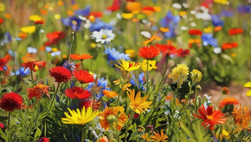 field of flowers, peace of mind