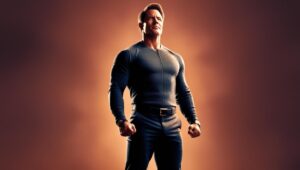 Man standing tall with purpose, chest and head held high.