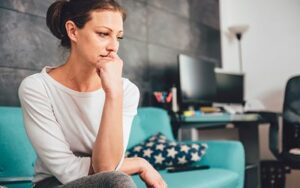 Woman learning how to stop overthinking in relationships