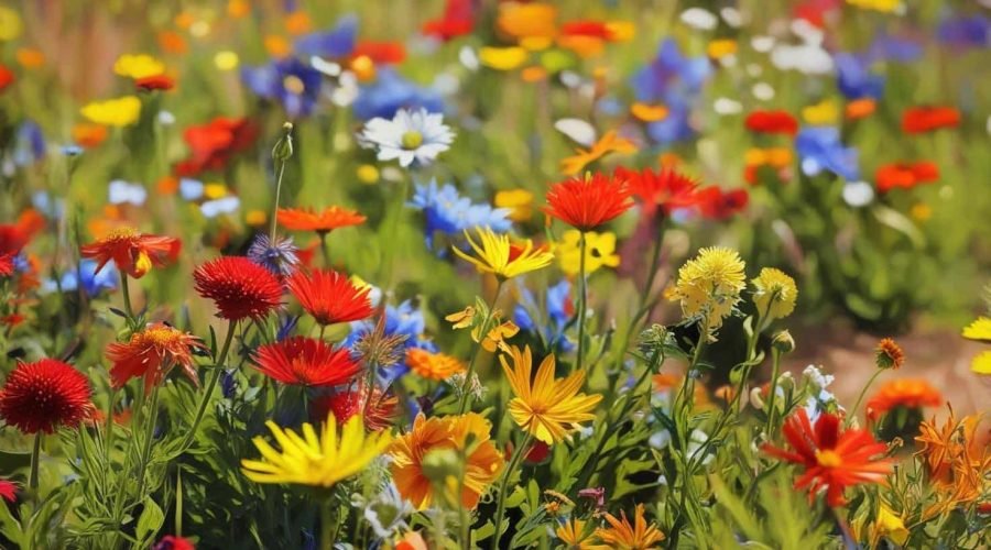 field of flowers, peace of mind